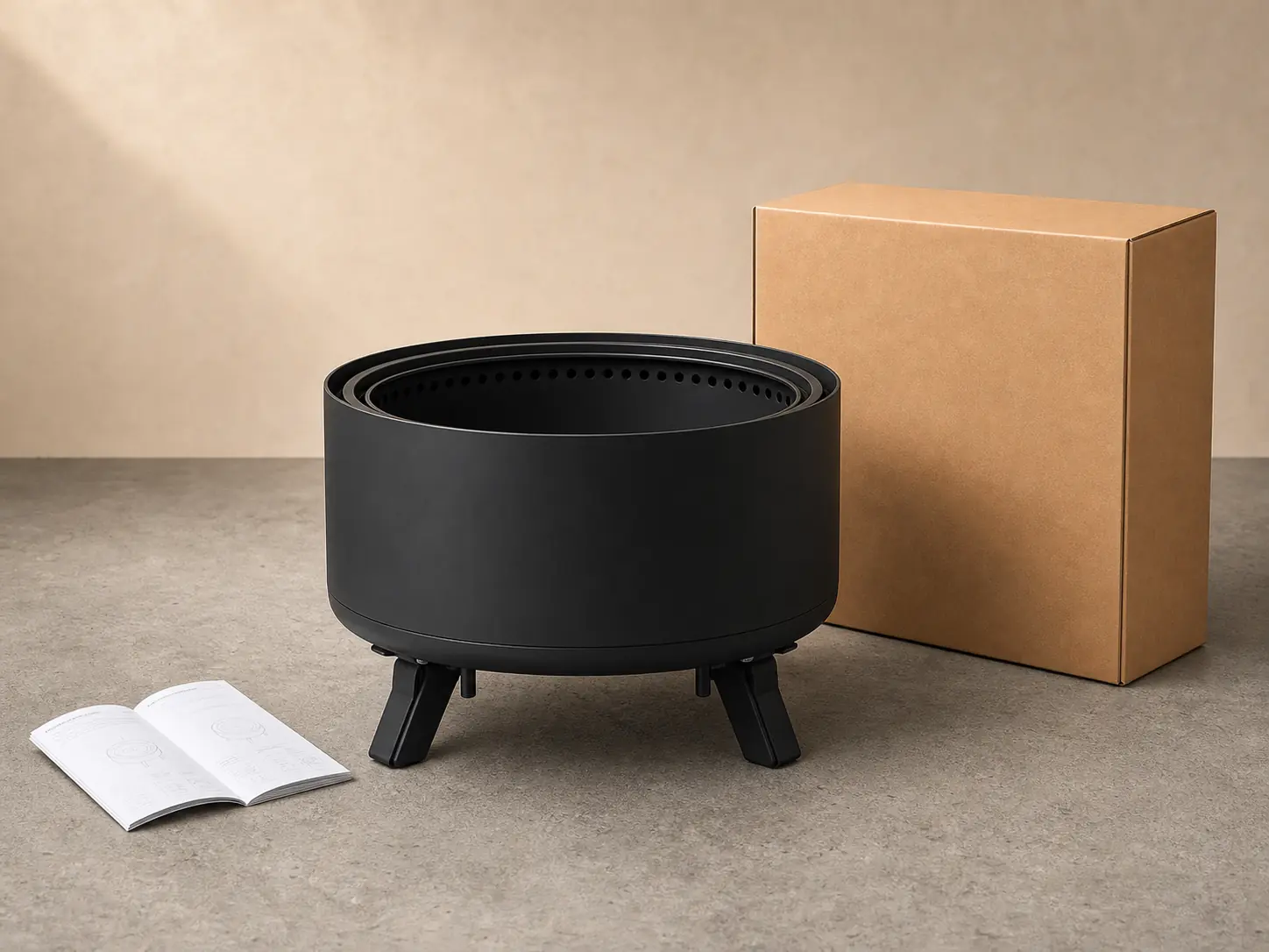 Branded Fire Pit Packaging, Compare available logo methods and retail packaging options for the selected model.