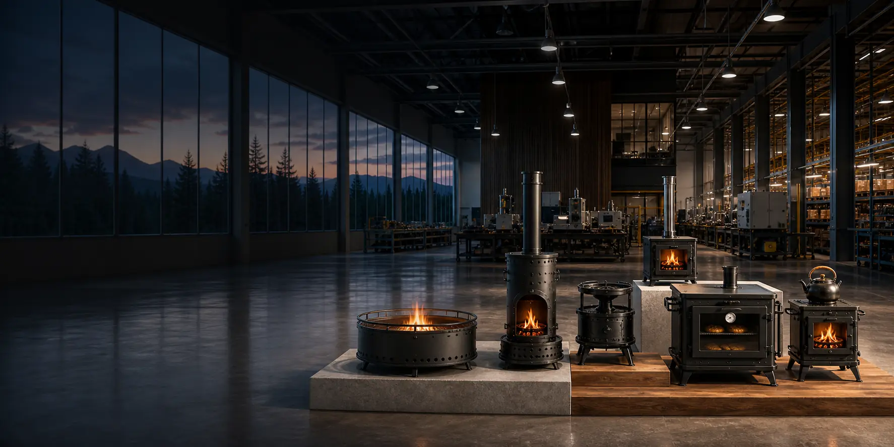 Illustrative outdoor stove manufacturing and customization overview