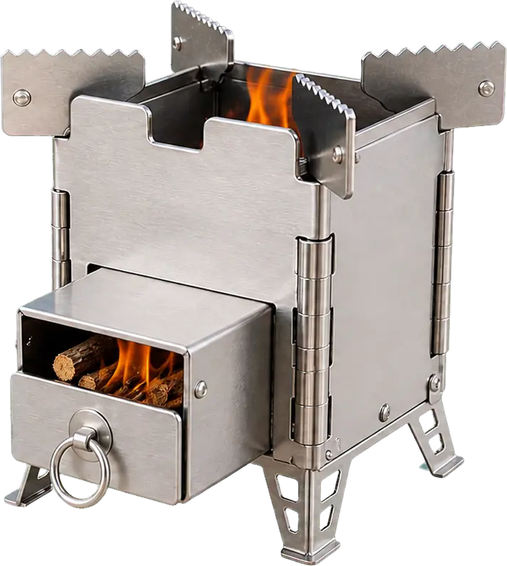 Cubic Mini Rocket Stove configuration shown
