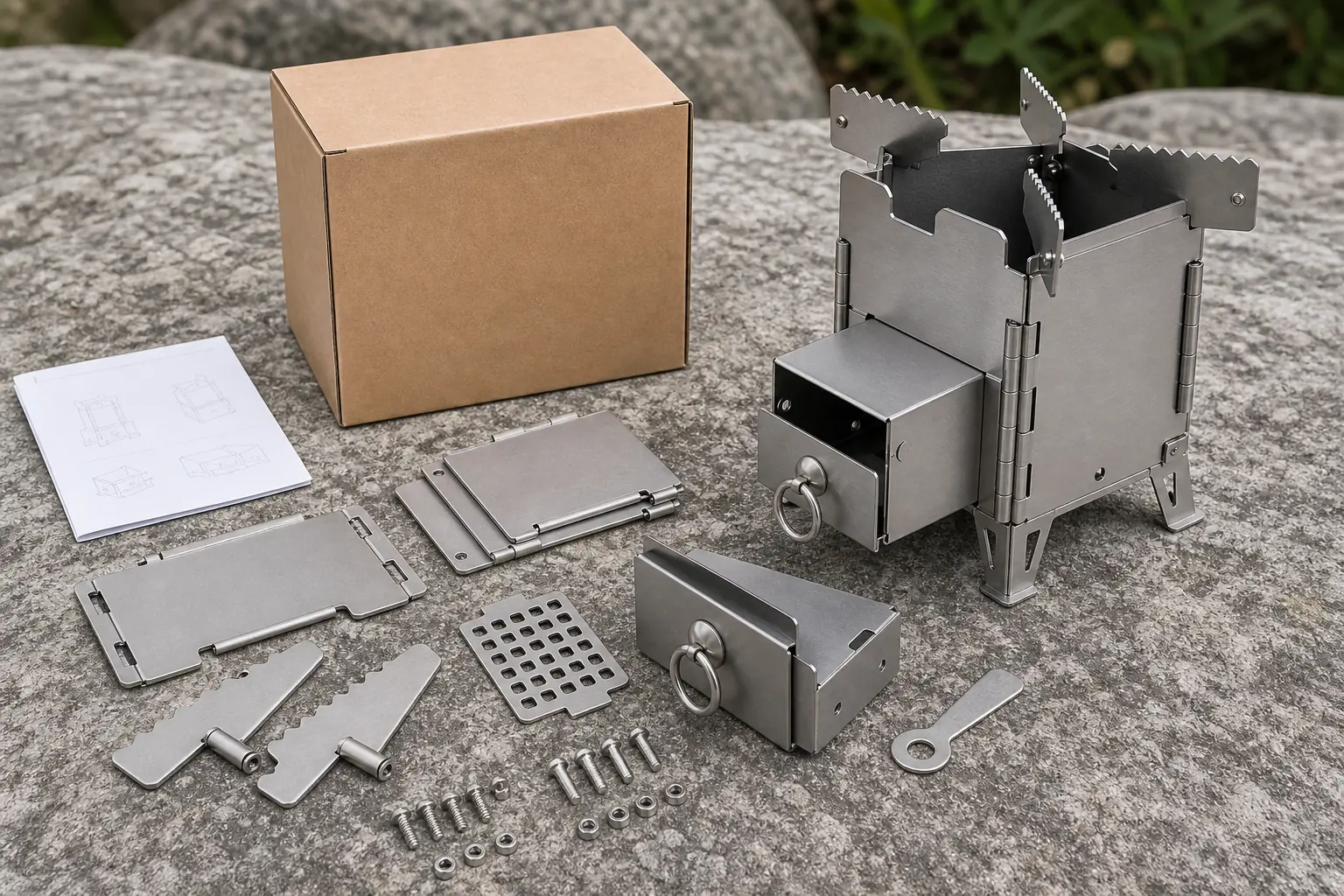 Illustrative detail view of Cubic Mini Rocket Stove