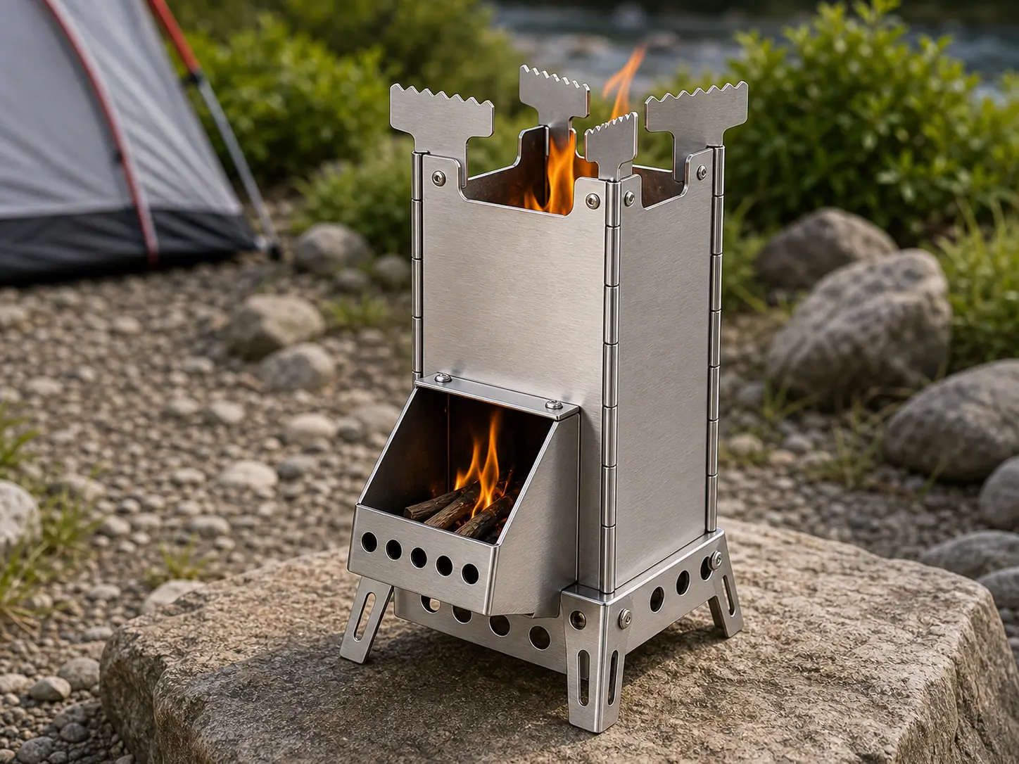 Portable Stainless Steel Rocket Stove