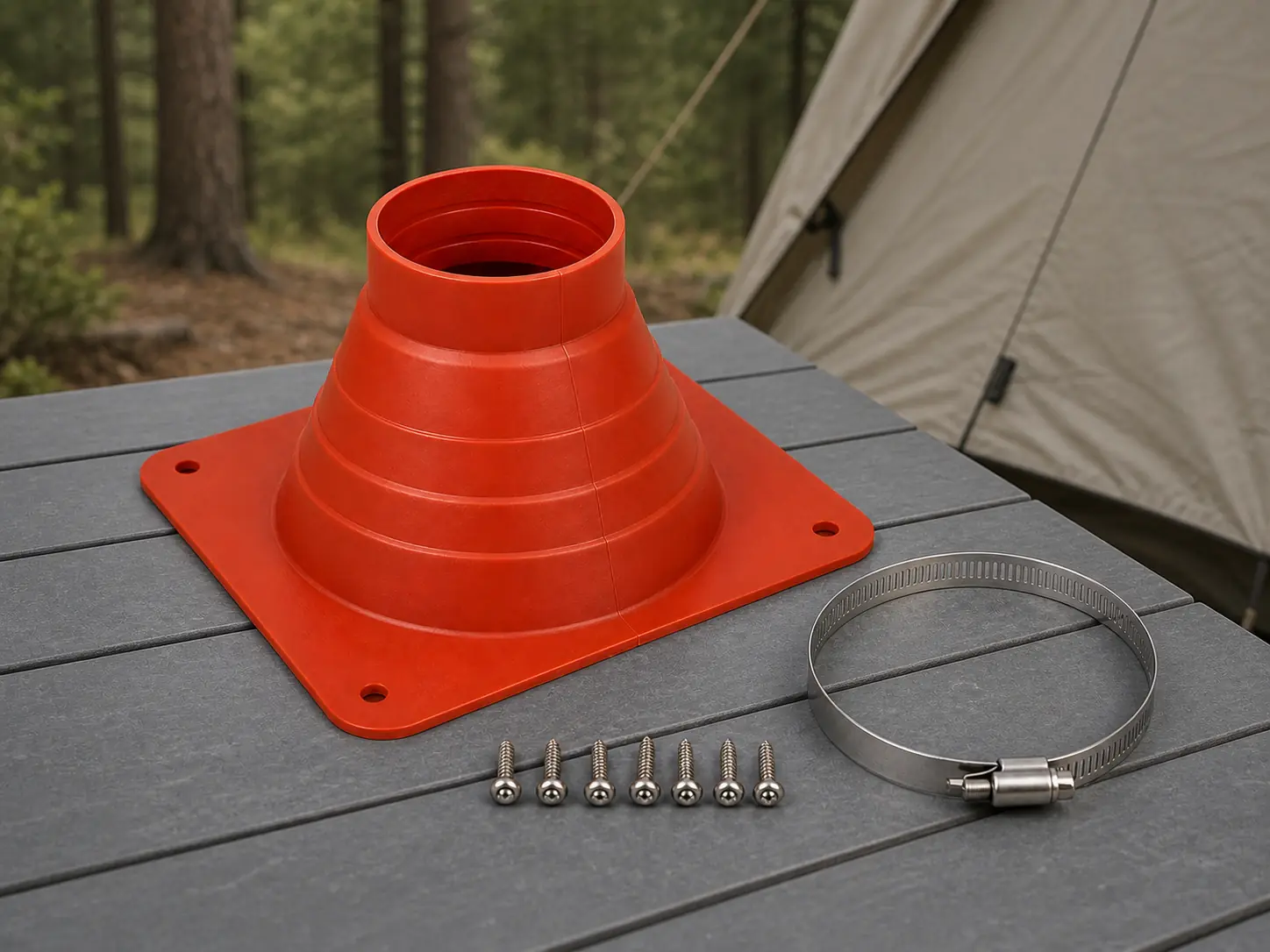 Illustrative product view of Silicone Stove-Jack Flashing Kit