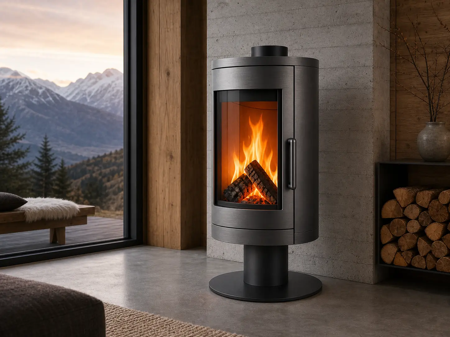 Modern Freestanding Wood Stove